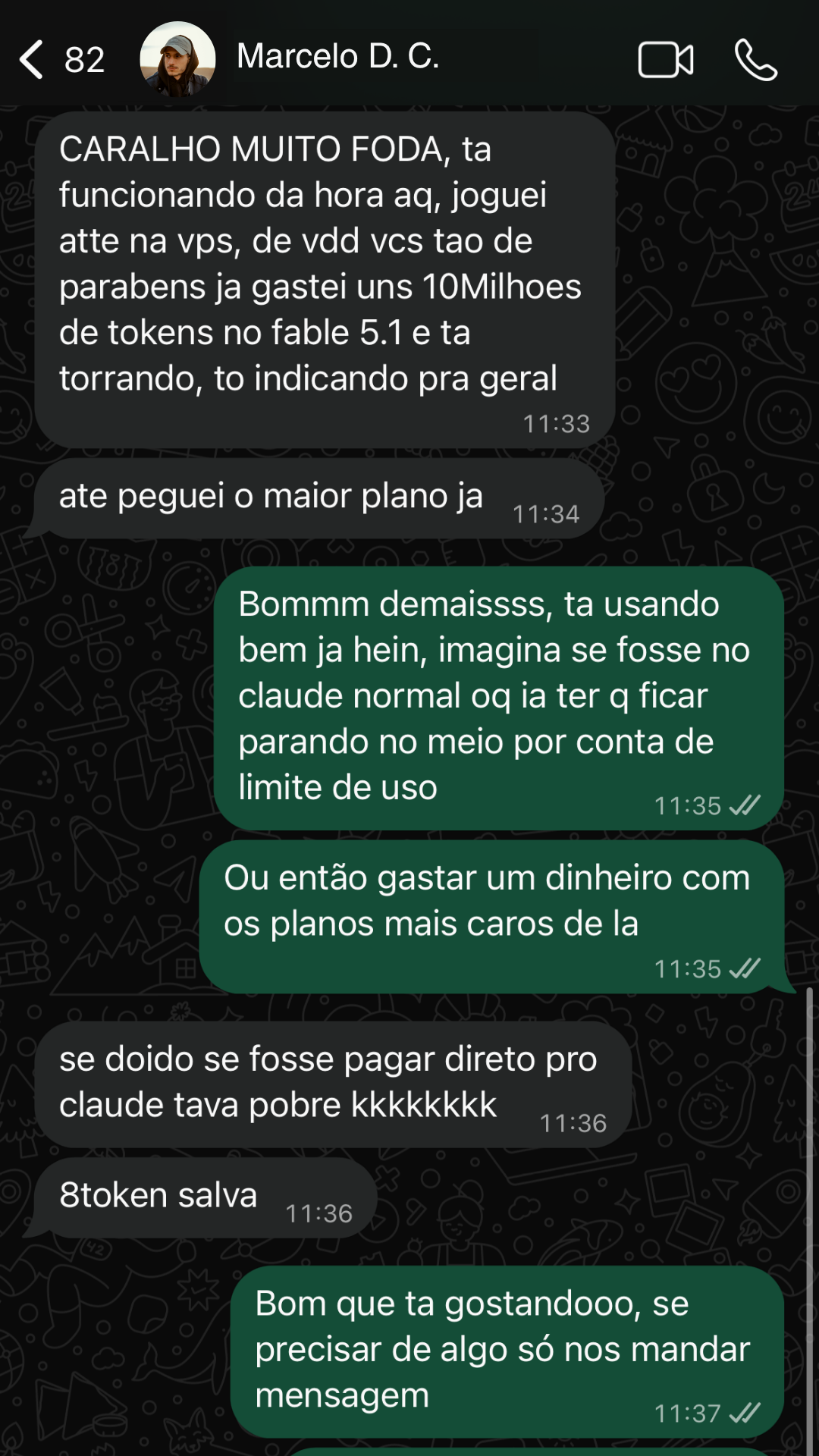 Print WhatsApp - Aprova Aê funcionando 2 dias no automático